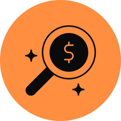 Search for money icon
